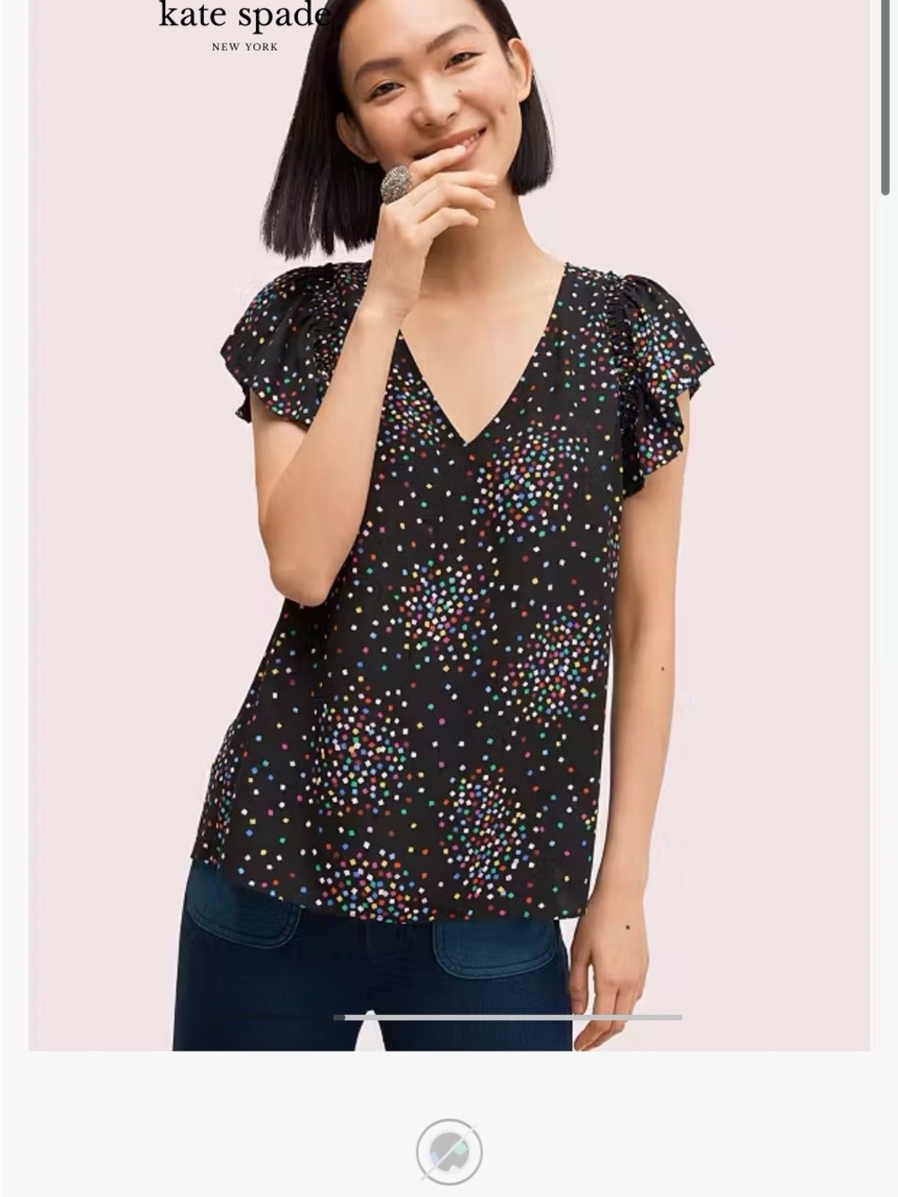kate spade Confetti Cheer Blouse (NWOT)